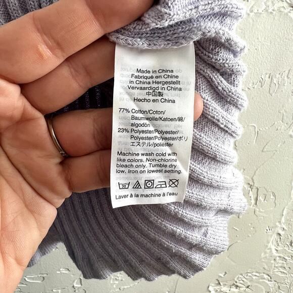 Madewell purple ribbed knitted tank top womens large coquette ethereal y2k - Picture 2 of 5